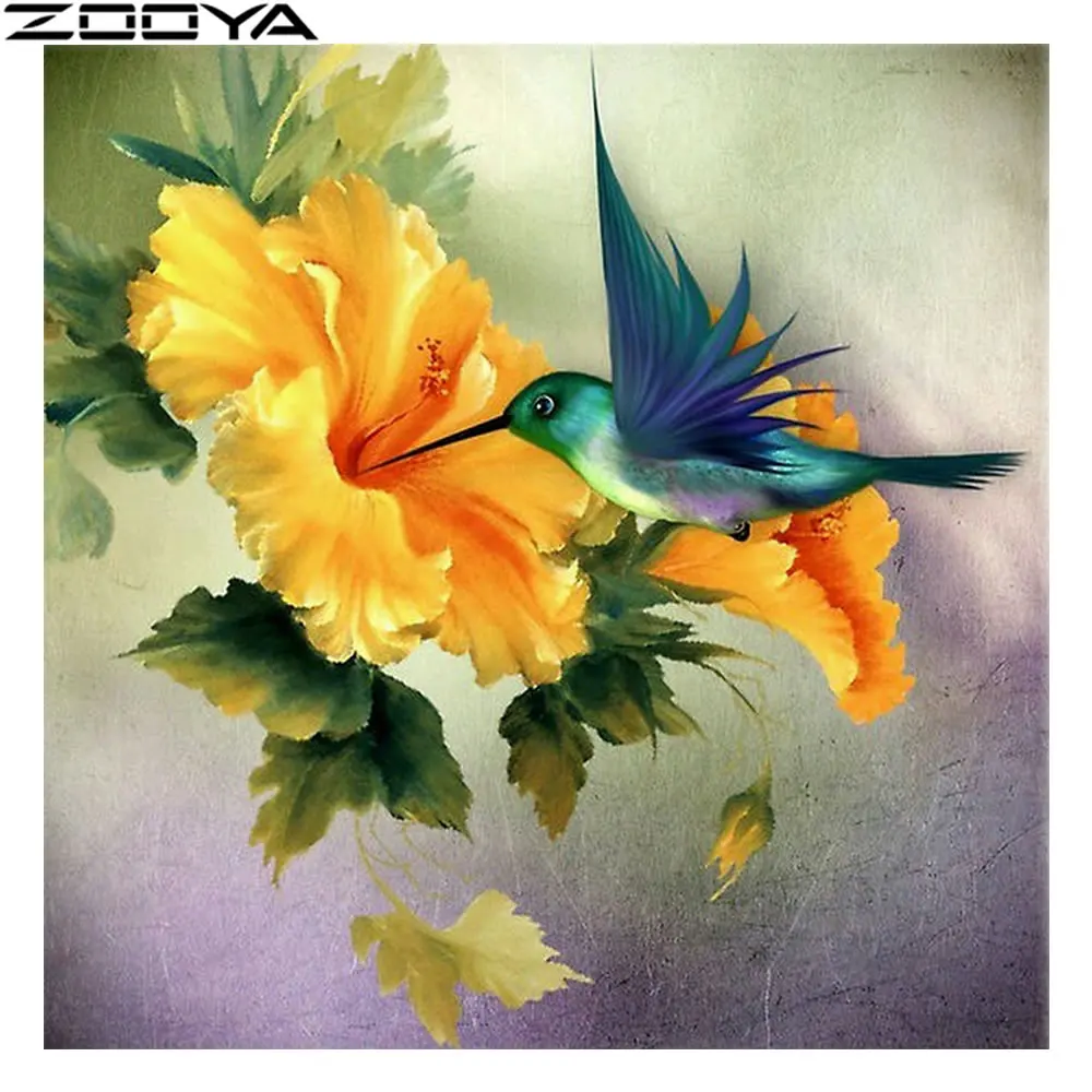 ZOOYA алмазная живопись полный квадратный цветок вышивка птица 5D Наборы для
