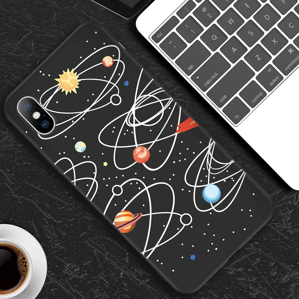 3447 Силиконовый чехол Lovebay для iPhone 6, 6 s, 7, 8 Plus, X, XR, XS, Max, 5S, SE, мягкий чехол для телефона, луна, звезды, планета, задняя крышка, чехол для iPhone X - Цвет: 3447