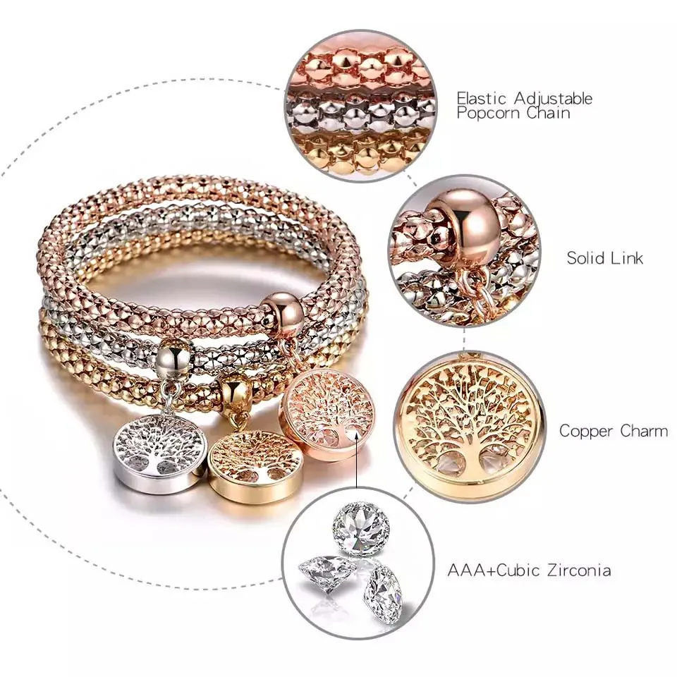 Новый 2019 модный браслет pulseira mujer с кристаллами бабочки и 3 цветами, оберточный браслет Popcorn для женщин в подарок.