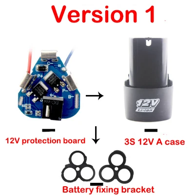 version 1 3S 12V 4S 16,8 V DC электрические инструменты ручная литиевая дрель мощность литий-ионная батарея Защитная плата BMS схема 18650 ячеек 20A PCB - Цвет: version 1