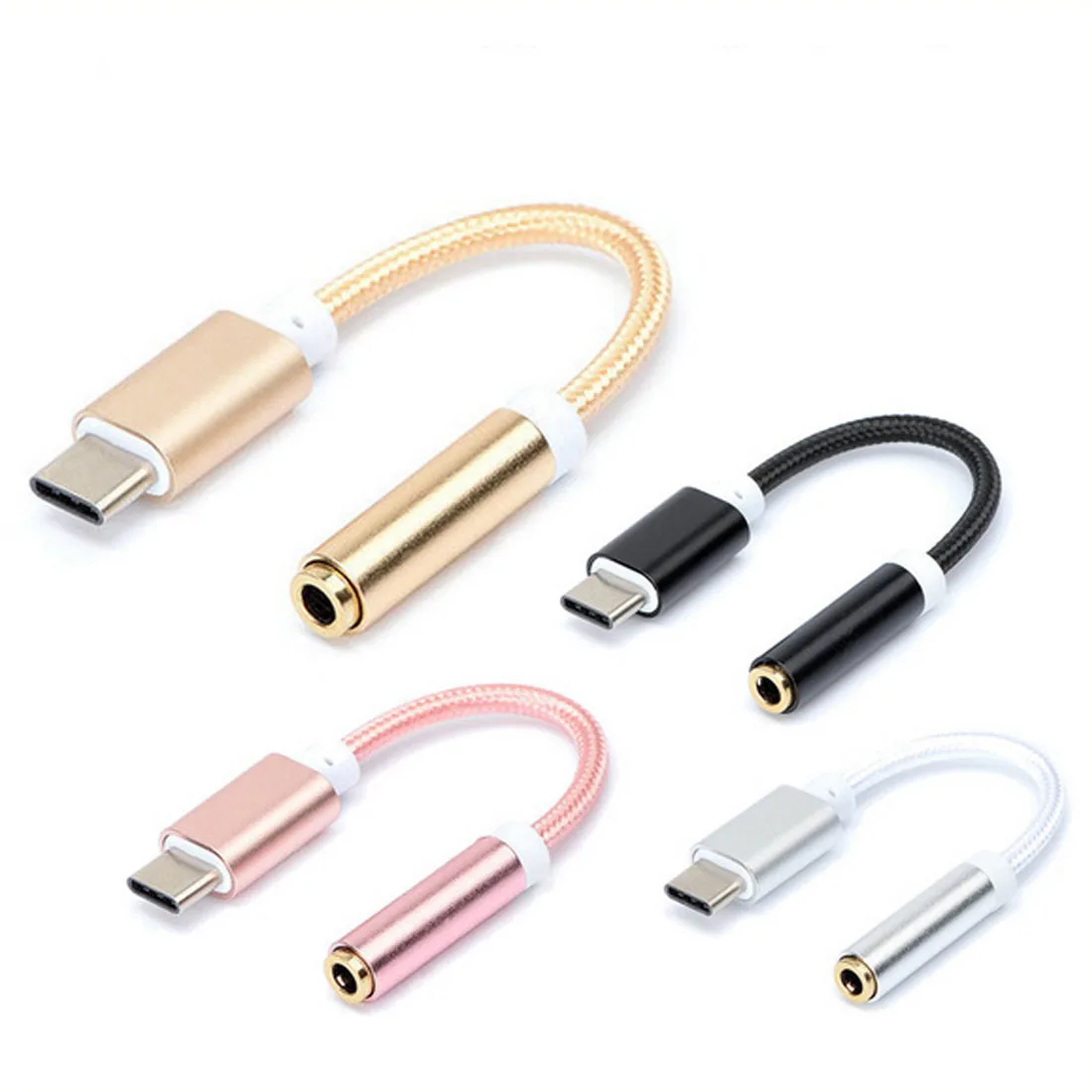 centechia USB Type C to 3.5 Earphone Adapter Type-C 3.5mm Headphone AUX audio cable converter for xiaomi 6 Letv Le 2 | Электроника