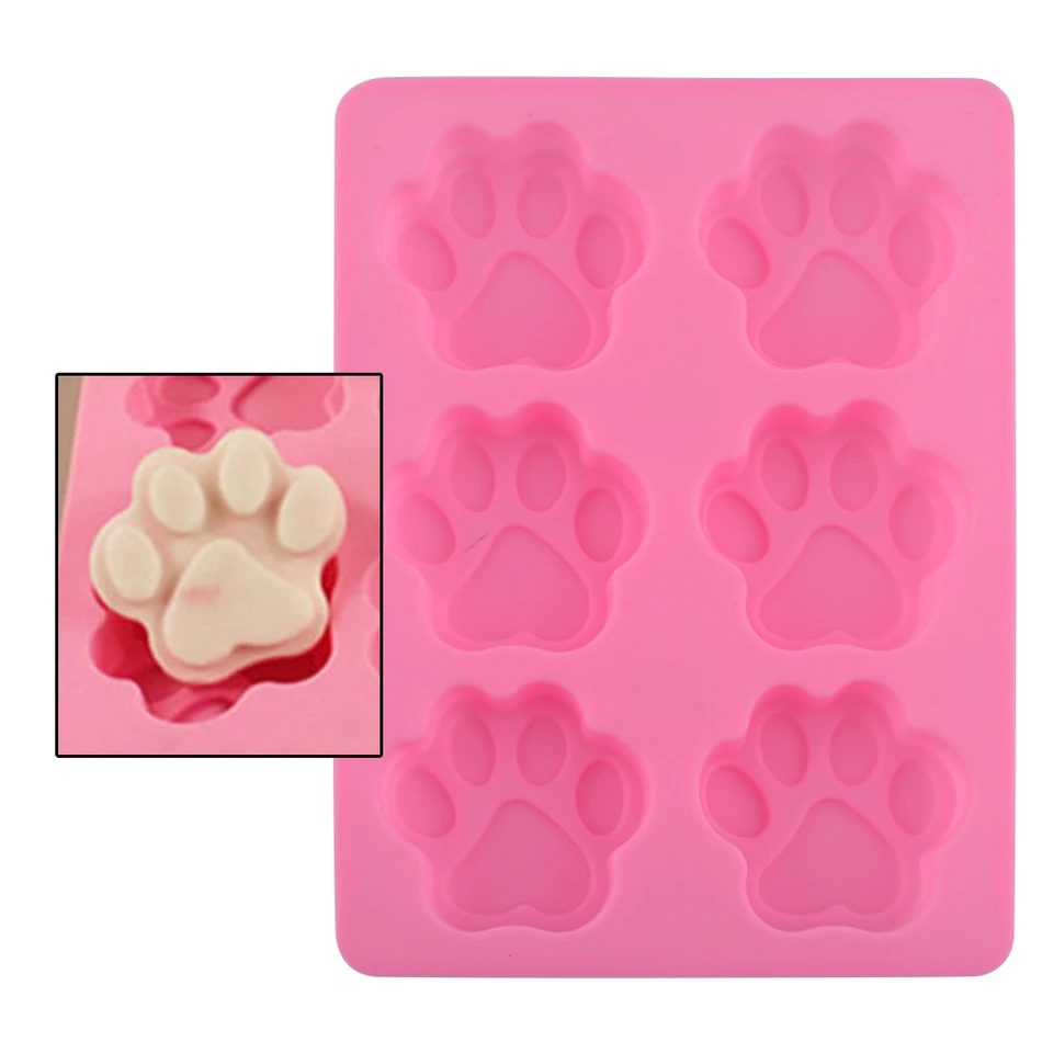 Силиконовая форма в виде милой собачьей лапы инструменты для украшения тортов