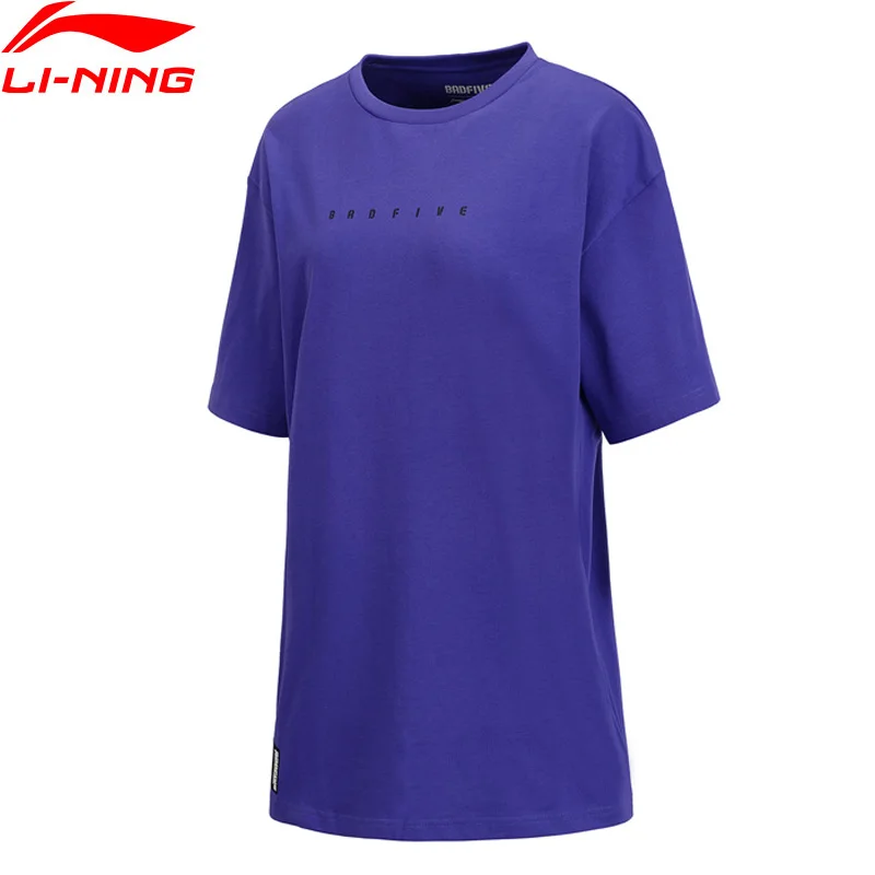 Женская баскетбольная Футболка Li-Ning BAD FIVE 100% хлопок дышащая свободная с
