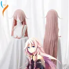 Женский парик для косплея VOCALOID3 Library IA, розовый парик из длинных волос с косами, костюм для Хэллоуина, аниме, реквизит для костюма, парик 110 см