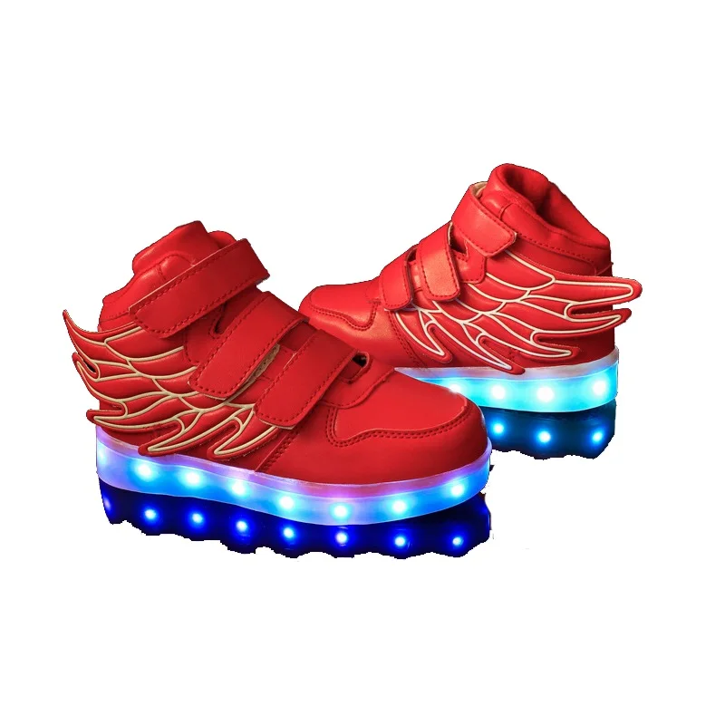 Осень 2017 г. новые крылья USB платной светодиодный дети света обувь|shoes shoes|shoe children