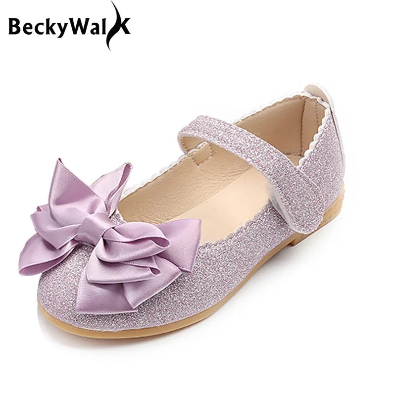 BeckyWalk/сверкающие детская обувь для девочек весна Летнее платье принцессы