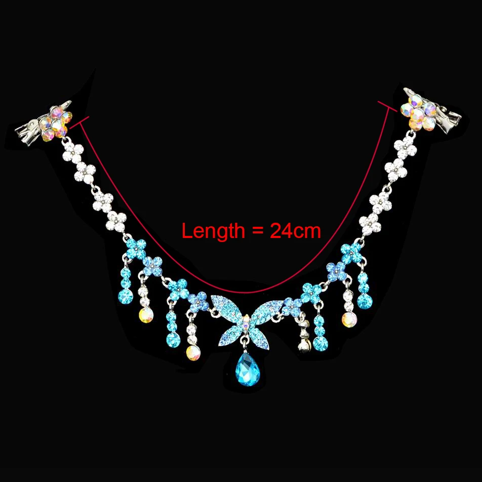 Милый детский ободок для волос со стразами девочек заколка принцессы цепочка