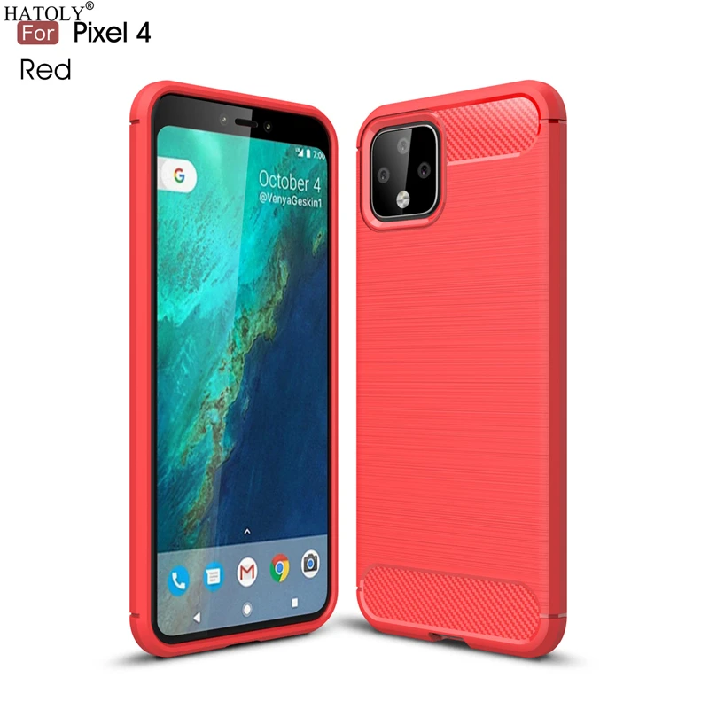 Чехол для Google Pixel 4 Противоударная мягкая задняя крышка из ТПУ силиконовый чехол