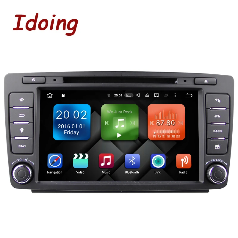Idoing 4GB + 64G Руль 2Din Android для Skoda Octavia 2 2009 2015 автомобильный DVD мультимедийный плеер