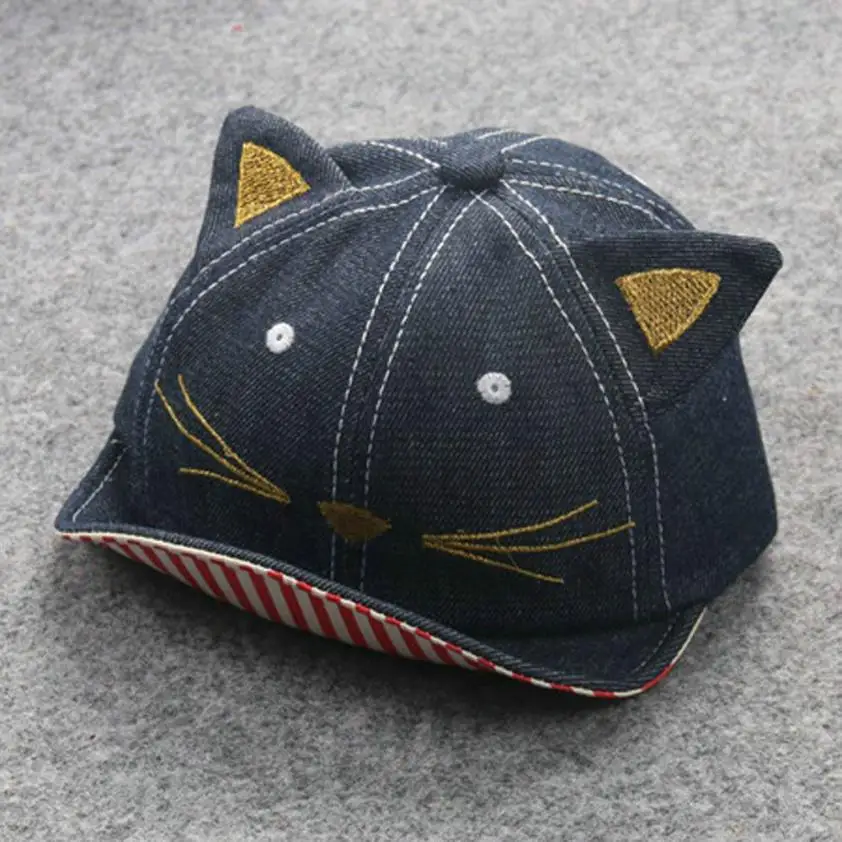 New Lovely Baby Beanie For Boys Girls Cat Stripe Hat Children Hats photography props adorable bebe cap August 13 | Детская одежда и