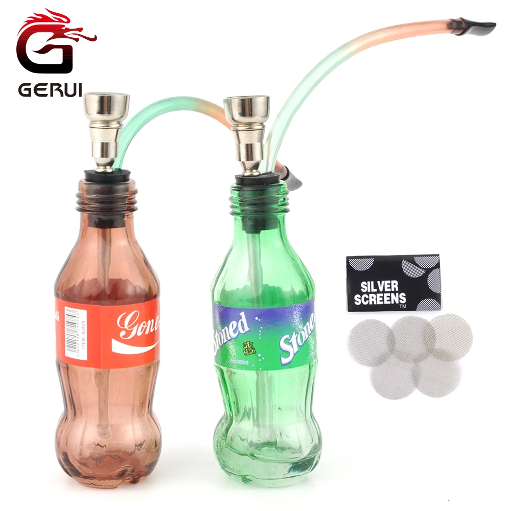 GERUI бар стиль мини маленький Кальян Shisha смешной дизайн стеклянная бутылка