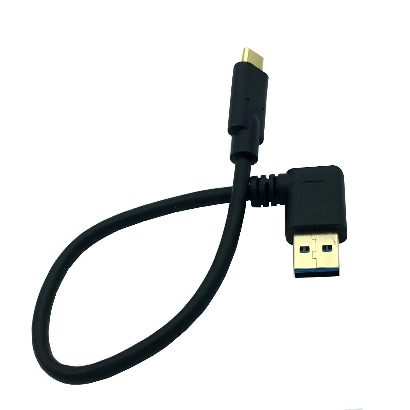 Позолоченные USB3.0 версия AM влево изгиб/Тип C прямо голова ноутбук телефону кабель