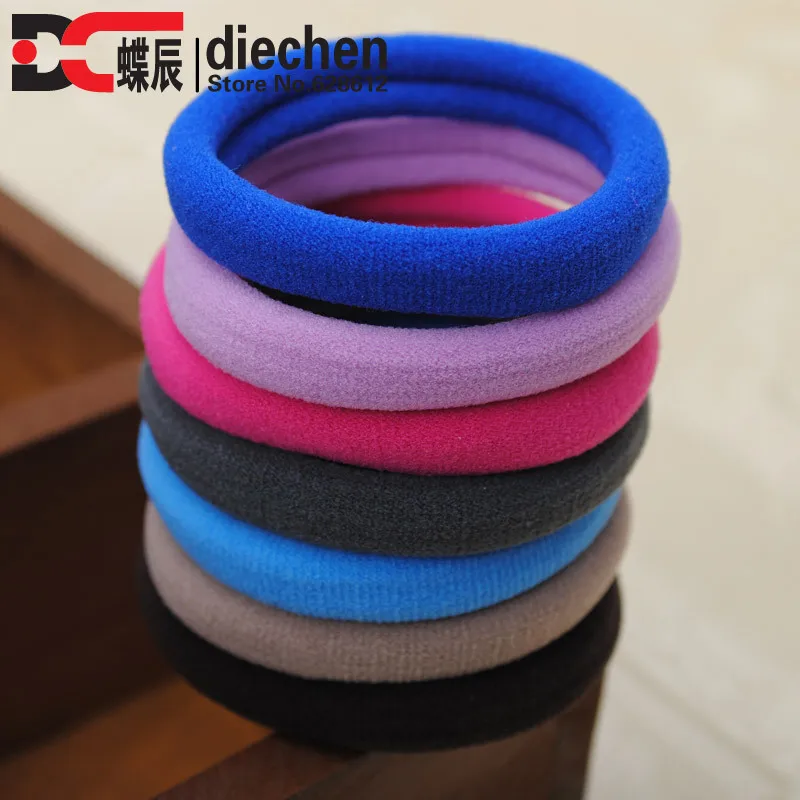 

10pcs/lot assorted colors seamless no-damage elastics ponytail holders stretchy hair rubber bands hair ties hot hair accessories