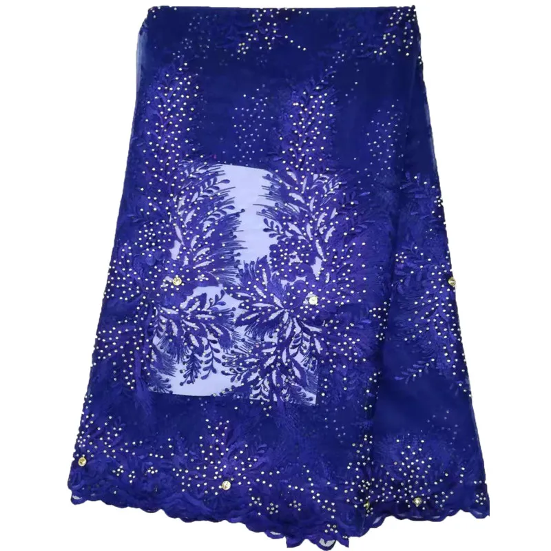 Африканская кружевная ткань 2019 вышитые нигерийские кружева с камнями высокого