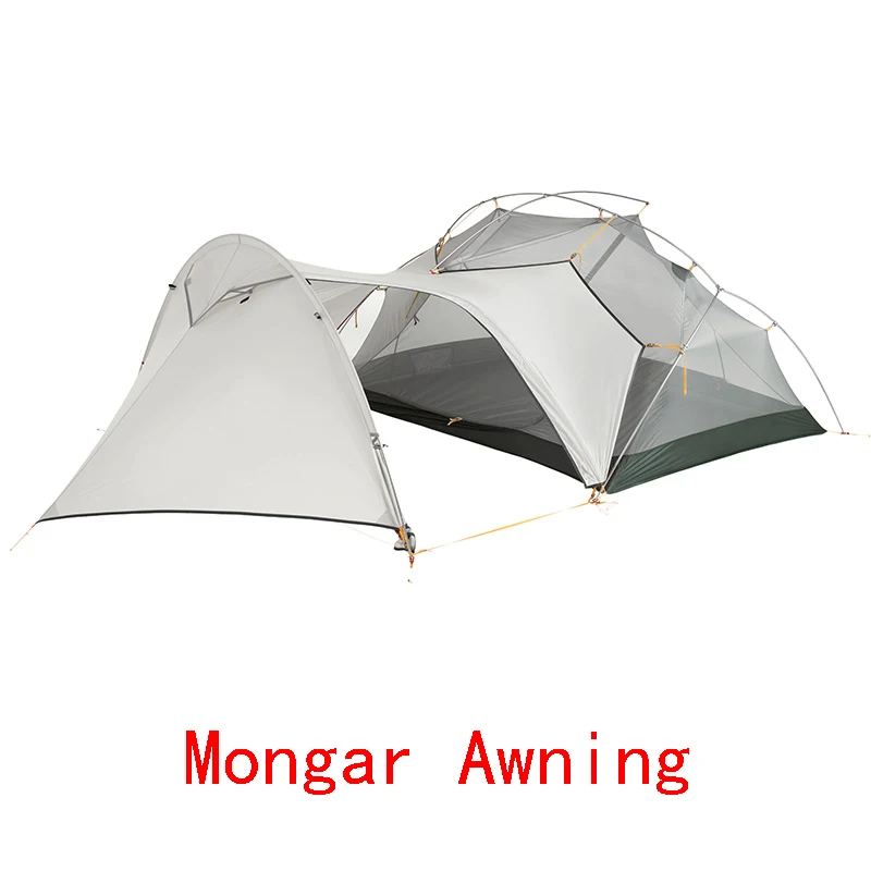 Mongar Awning Naturehike открытый Mongar палатка 3 сезона 20D нейлон ткань Сверхлегкий Двойной слой водонепроницаемый палатка 2 человек с бесплатным ковриком - Цвет: Mongar Awning
