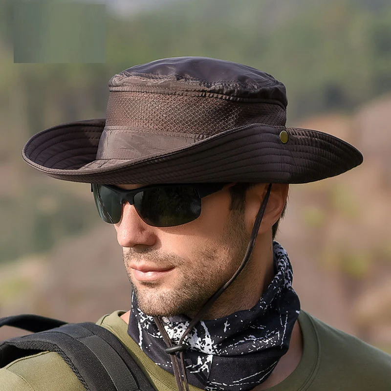 Открытый Складная шляпа быстрое высыхание козырек Рыбалка Для мужчин