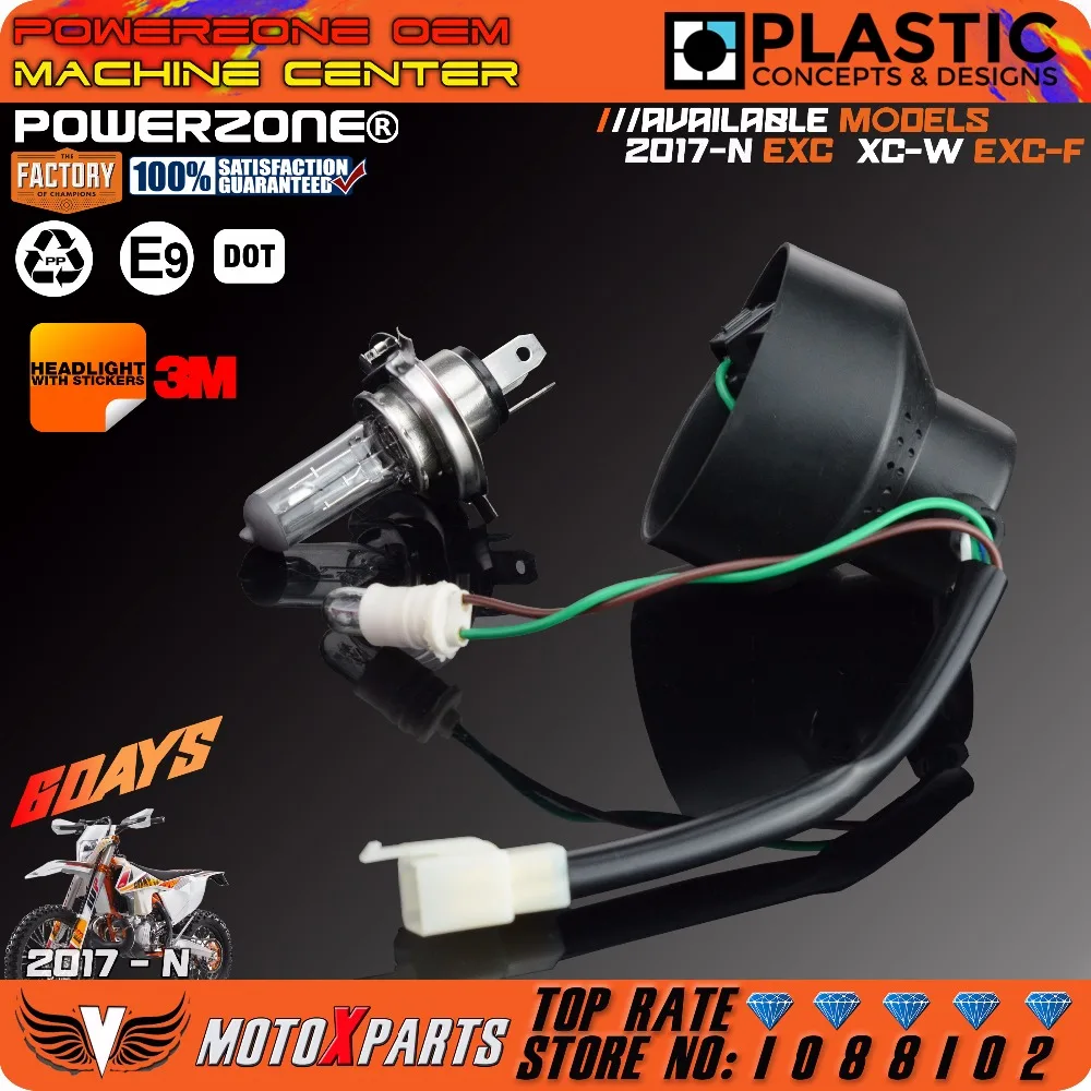Powerzone Мотоцикл Байк мотокросс Sixdays фара для KTM 6 дней EXC XCW EXCF SX F 125 250 300 450 500 18