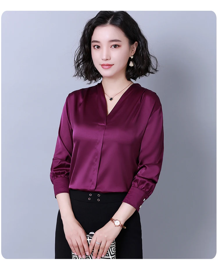 Модные блузки женские топы и блузки осенние Blusas Mujer De блузка Moda женская рубашка женские элегантные женские майки размера плюс XXXL