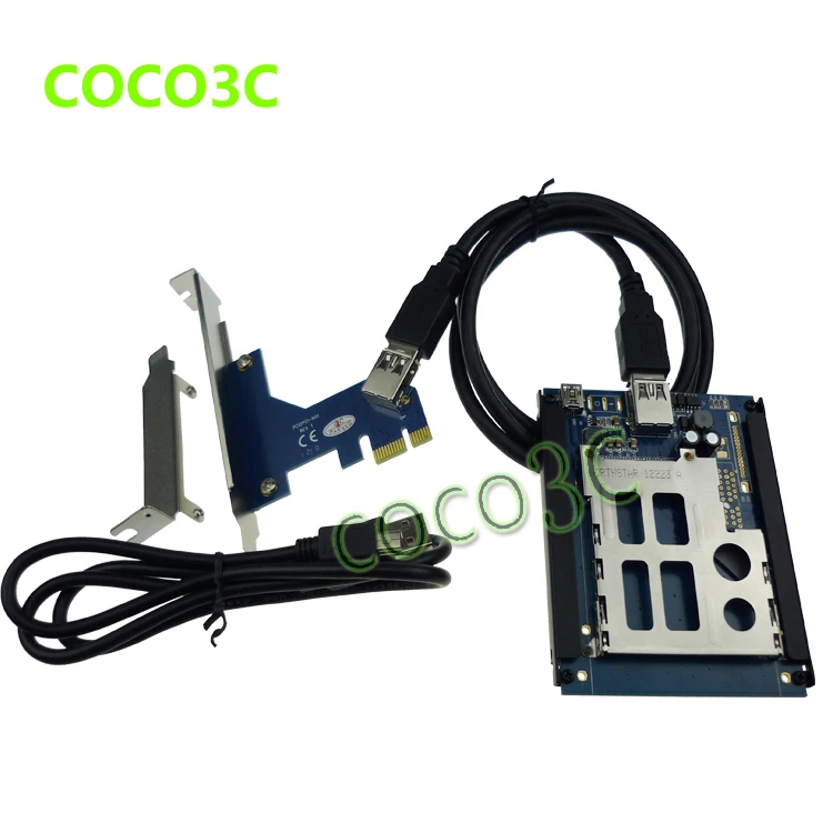 Бесплатная доставка PCI Express для PCMCIA адаптер Card pci-e/USB 2.0 Для ExpressCard 34/54 card reader |