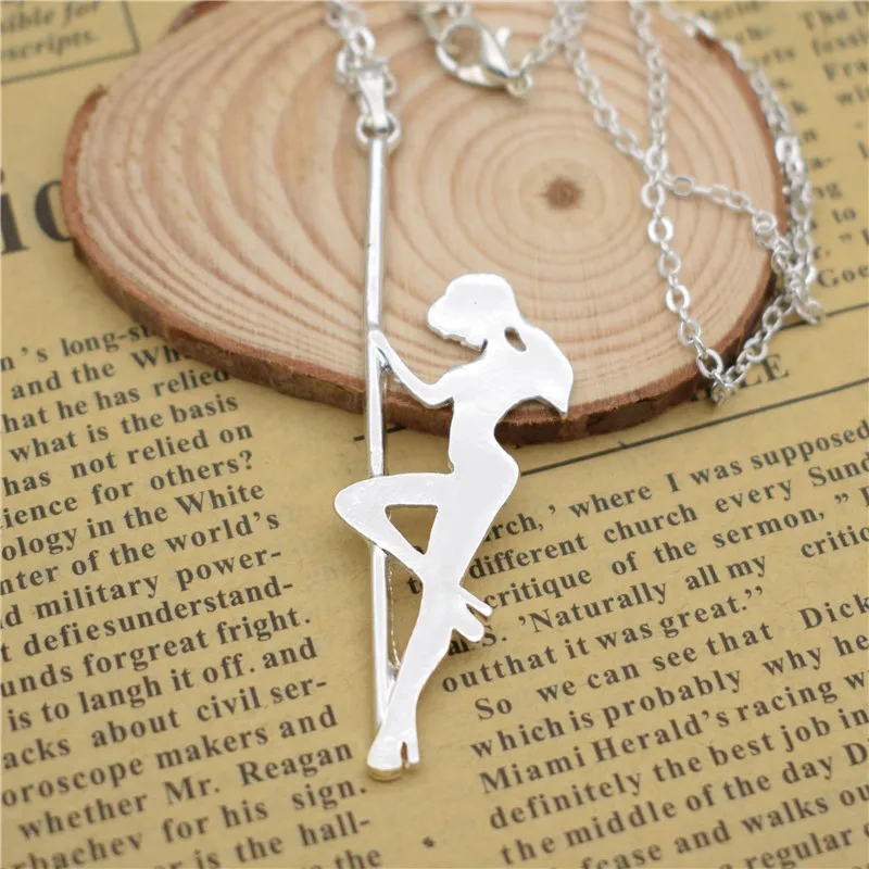 Женское Ожерелье для танца в полоску Трендовое колье подвеска Балерина чокер