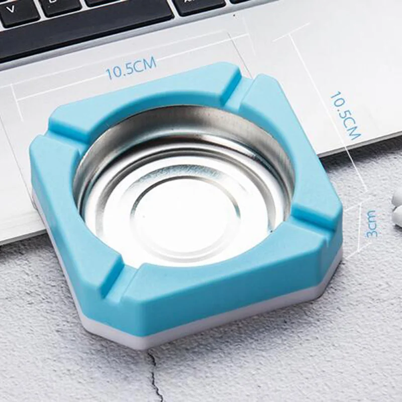 Милые разноцветные пластиковые пепельница для сигарет и сигар с держатель из