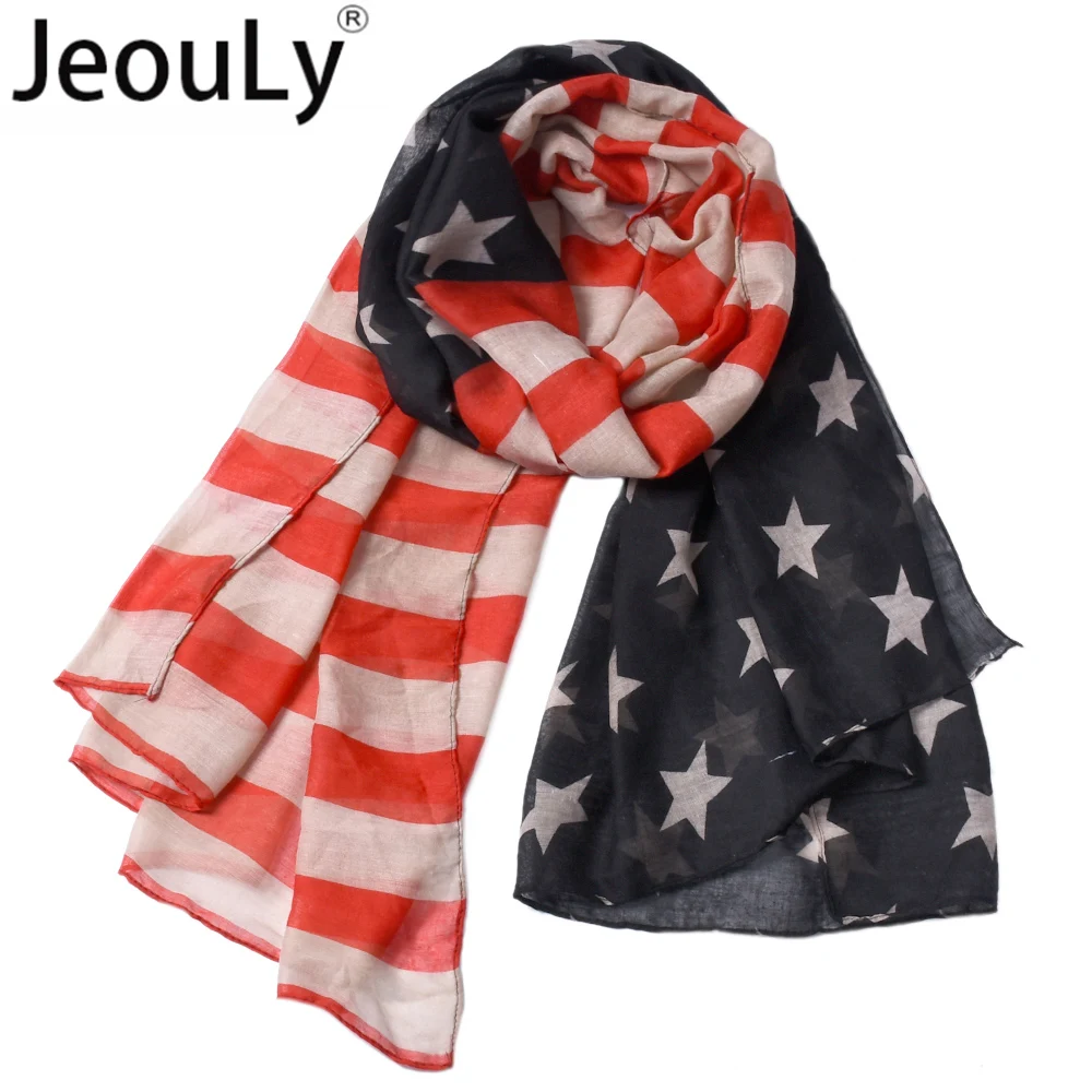 Jeouly длинный шарф вуаль в полоску США шарфы для женщин cachecol marcas foulard