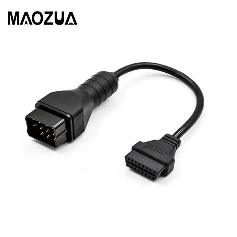 Best Price For Renault 12 Pin OBDII OBD 2 Connector Adapter Diagnostic Extension Cable 16 Pin For Renault 12Pin