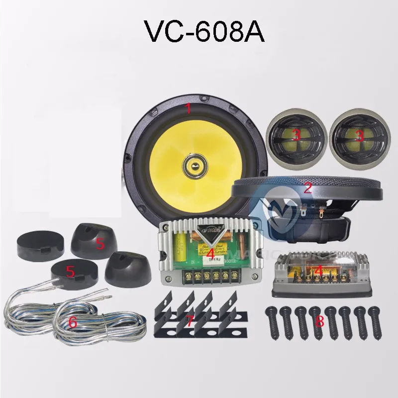 VC-608A высококлассные автомобильные компонентные колонки пассивные 130 Вт 92 дБ чувствительность