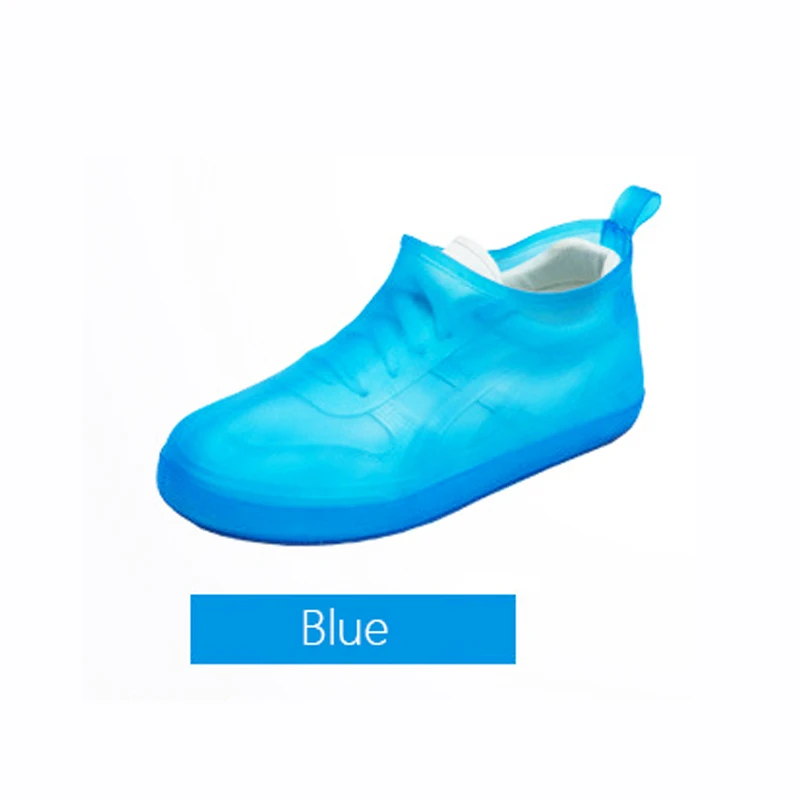 Blue Новинка; Водонепроницаемая нескользящая обувь для мужчин и женщин; эластичная обувь из латекса; непромокаемая обувь; легко переносится; защита от разрывов - Цвет: Blue