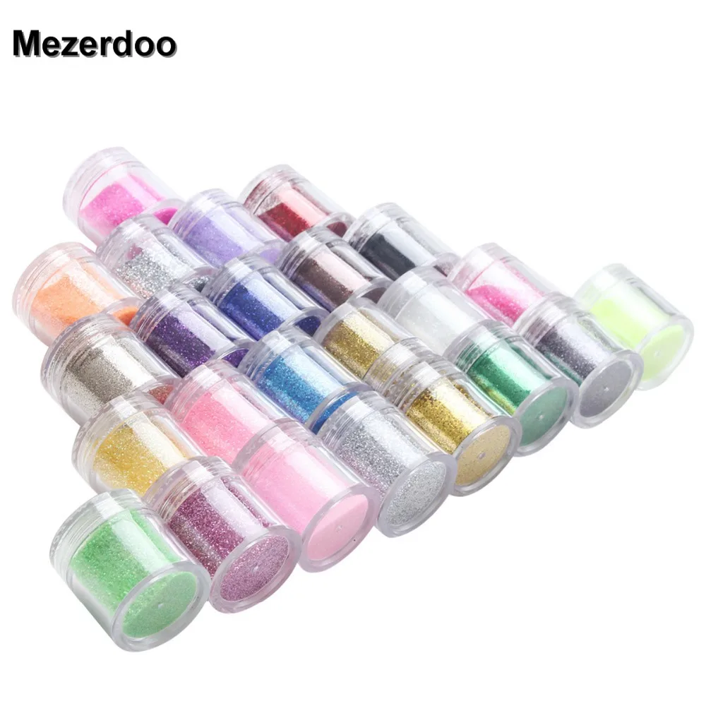 Хромированная пудра для дизайна ногтей с единорогом 24 шт./лот хромированный