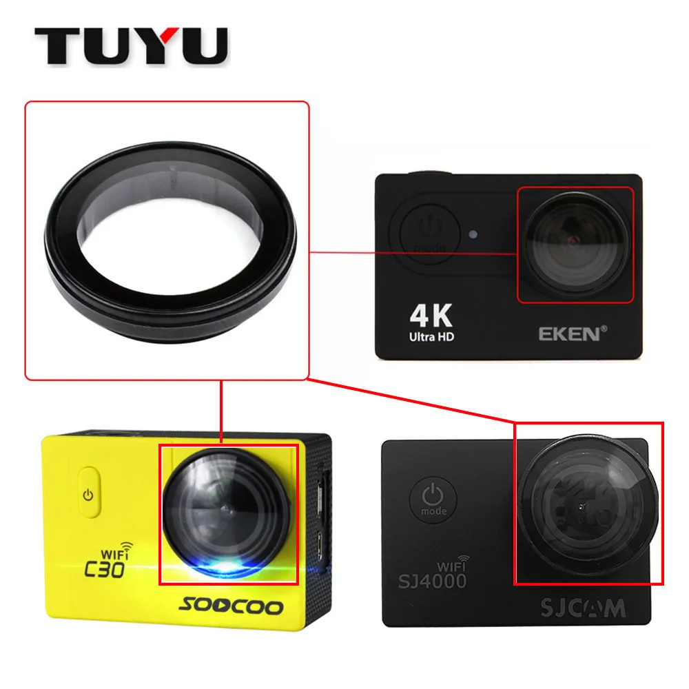 

TUIYU Mini UV Filter for EKEN H9 h9r SJCAM sj4000Wifi sj5000 sj6 sj7 UV Filte4 for SOOCOO C30 F68 GoPro hero4 UV Mirror