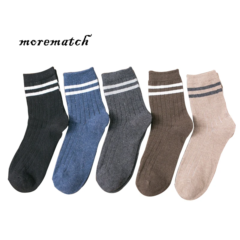 Morematch 1 пара осень и зима мужские носки в полоску из кроличьей шерсти тренд Harajuku