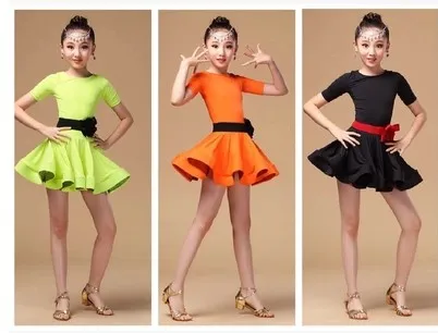 Детское платье для латиноамериканских танцев девочек es Ice Silk Vestido Baile Latino девочки