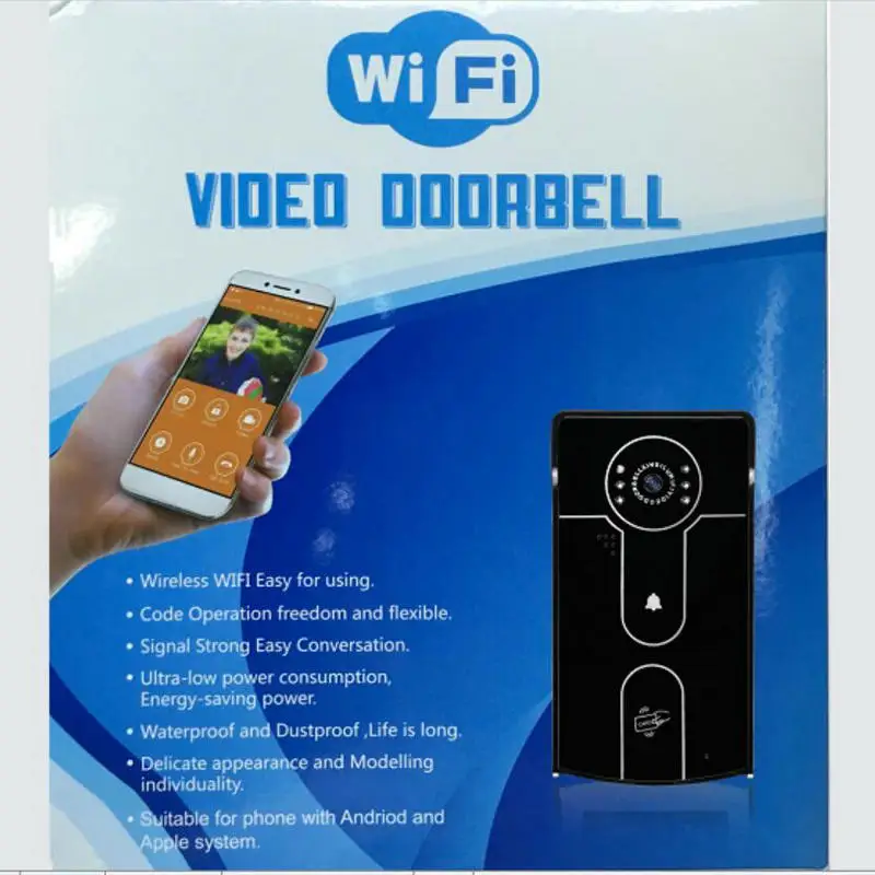 1 шт. Беспроводной Wi Fi IP видеодомофон с камерой 720P приложение Удаленная