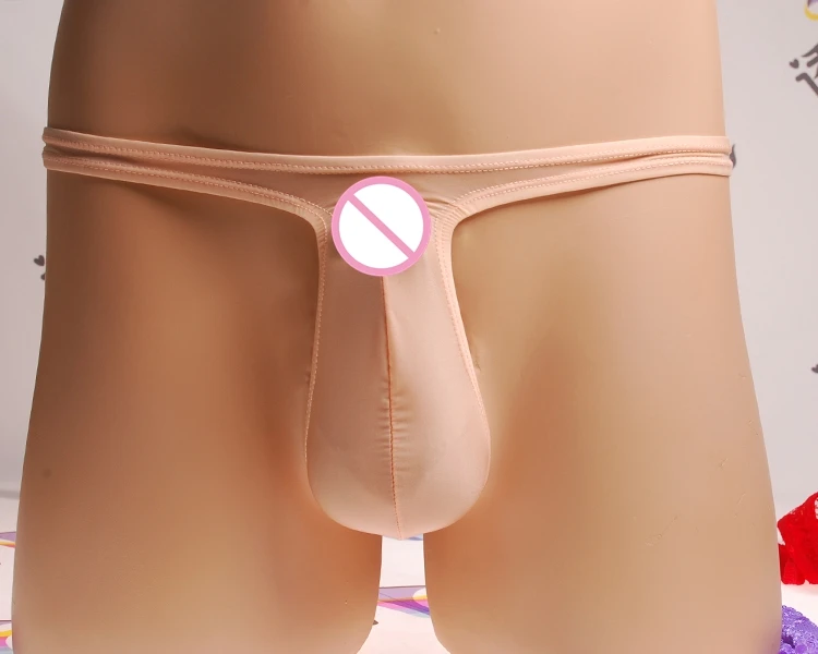 

HIMEALAVO Men 's ice silk thongs sexy men' s underwear translucent sexy underwear gay jockstrap gay underwear string homme