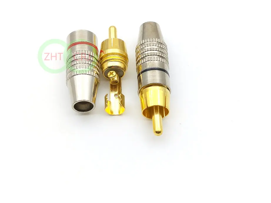 

Позолоченные штекеры RCA, 100 шт.