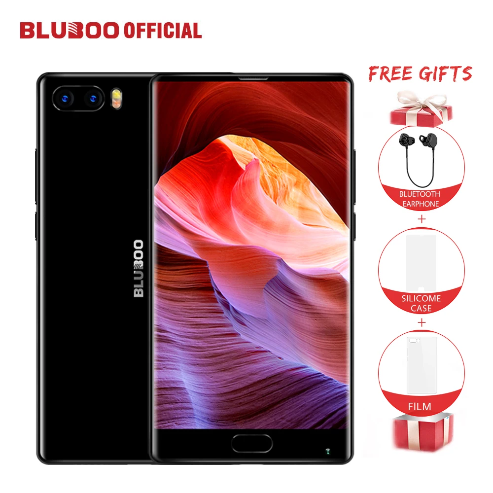 BLUBOO S1 4G мобильный телефон 5 ''Android 7 0 MTK6757 Восьмиядерный B + 6 смартфон Две задних