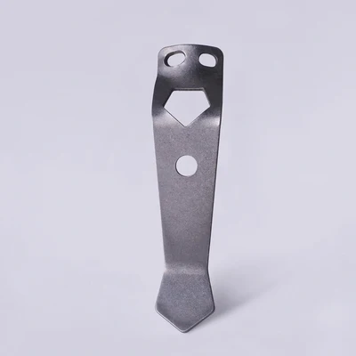 stainless steel Универсальный фонарик со стальным зажимом на спине, металлический фонарик с зажимом для талии, внешний карманный зажим для повседневного использования - Цвет: stainless steel