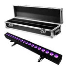 Чехол для полёта, 2 шт., 18x18 Вт, RGBWA + UV 6в1, внутренний свет, светодиодный настенный светильник, свет для мытья, DMX, светодиодная полоса, DMX, линия, полоска для мытья, сценический свет