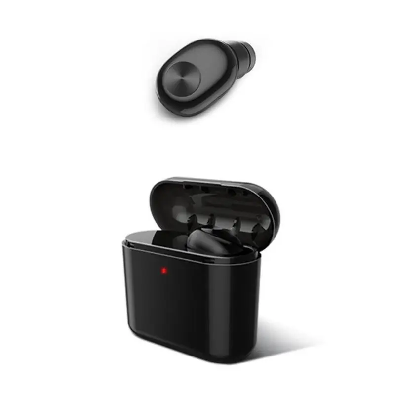 Черный Bluetooth 4,2 Спортивные Беспроводные наушники HIFI гарнитура Мини настоящий стереонабор - Цвет: Черный