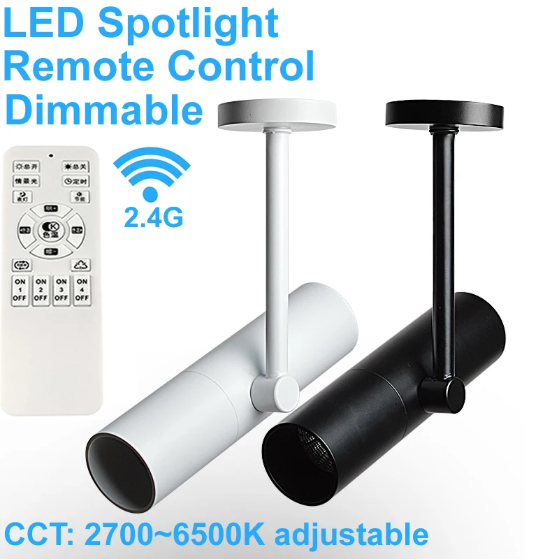 

2.4G Remote Control Led Spotlight 12W Spot Led Ceiling Surface Mounted Commercial 4000K Clothing Indoor Lighting