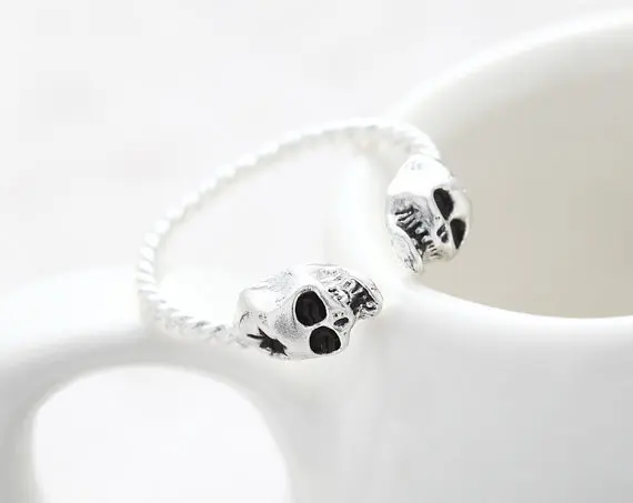 Крошечный кольцо с черепами уникальные кольца для женщин|unique ring|silver skull ringskull ring |