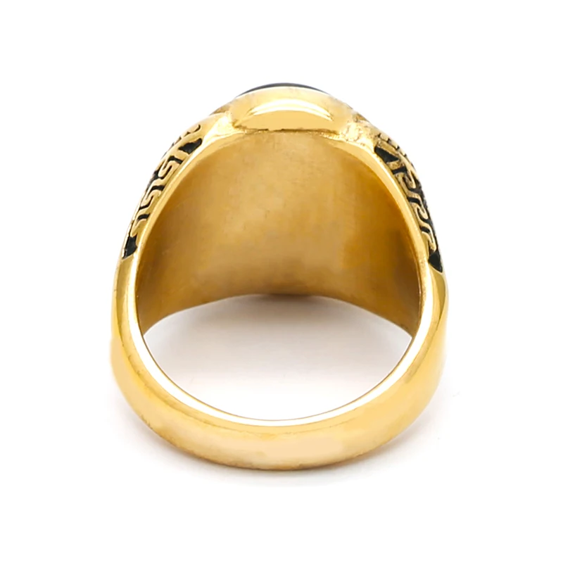 Мода Для мужчин кольца Овальный природа тигровый глаз камень Нержавеющая сталь