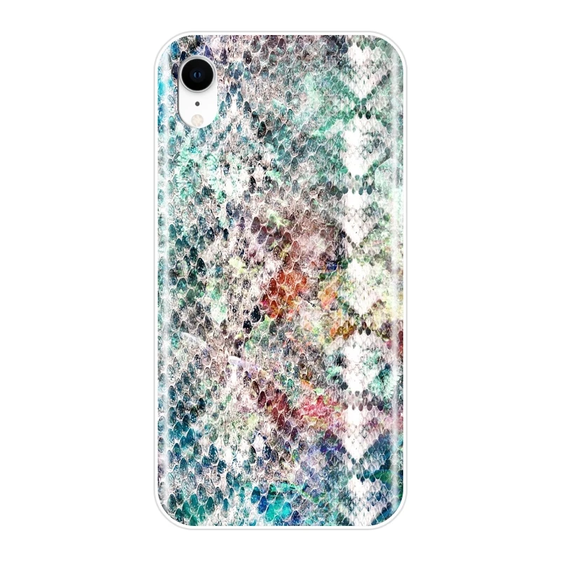 Роскошный чехол из змеиной кожи с животными для iPhone 6 S 7 8 X XR XS Max силиконовая