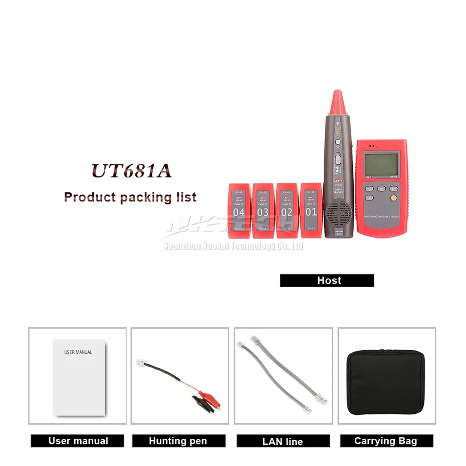 UT681A Multi Функция кабель Finder Комплект 2.0 &quotЖК дисплей Разрешение дисплея 128*6 UT 681A|cable