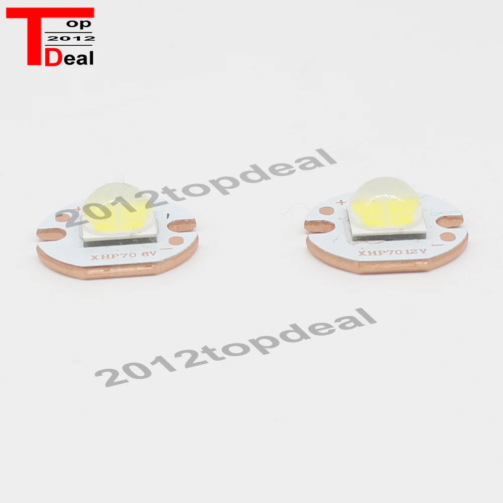 CREE XHP70 3000K теплый белый светодиодный чип-излучатель 6 в 12 В с 16 мм 20 Cooper PCB | Лампы и