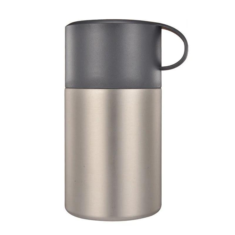 600ml stainless steel thermos food container inox folden spoon termos kid flask lunch box bento thermo outdoor insulate jar | Дом и сад