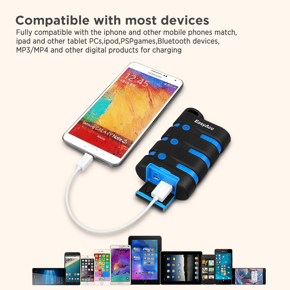 EasyAcc 9000mAh 5V 2.1A Powerbank External battery charger power bank For iphone Xiaomi Huawei Mobile Phone Outdoor Camping | Мобильные