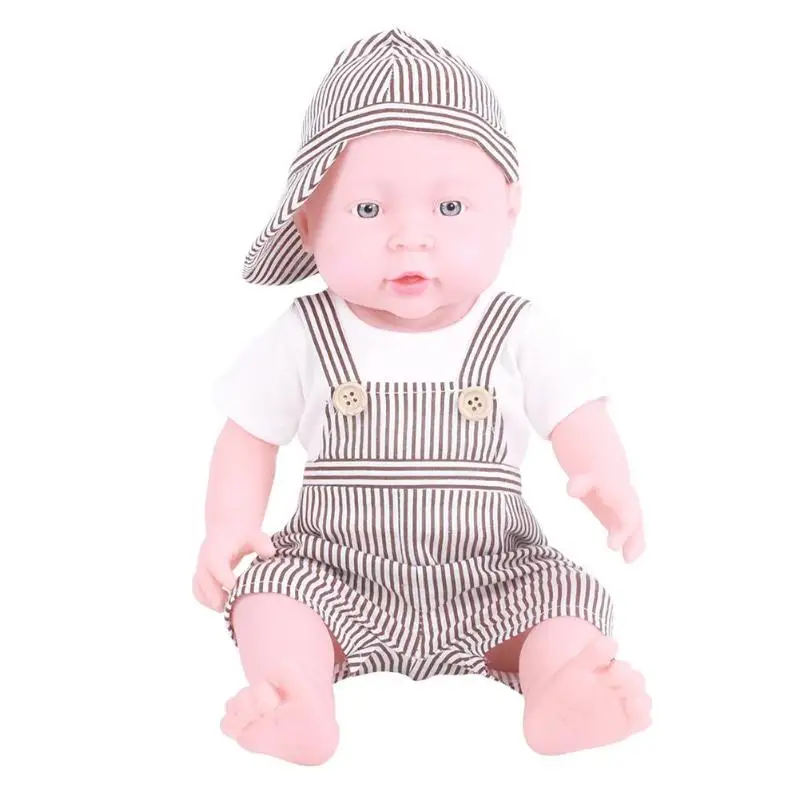 41cm White Boy 30/41 см новорожденный Детские моделирования куклы мягкий винил Reborn Baby Doll детский сад реалистичные Playmate модель игрушка с одеждой - Цвет: 41cm White Boy