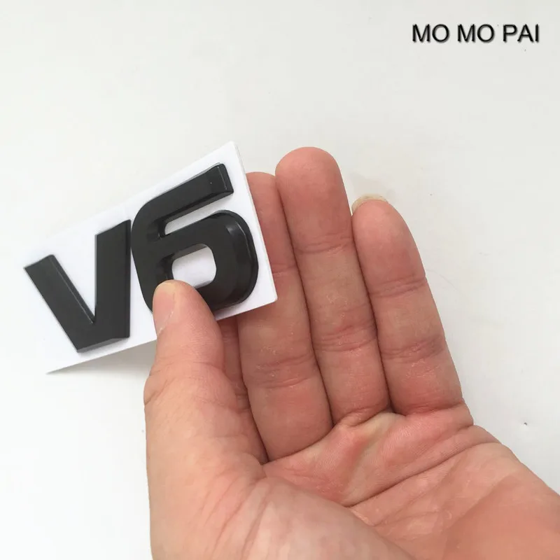 Автомобильный Стайлинг 3D V6 значок на багажник автомобиля боковая наклейка с